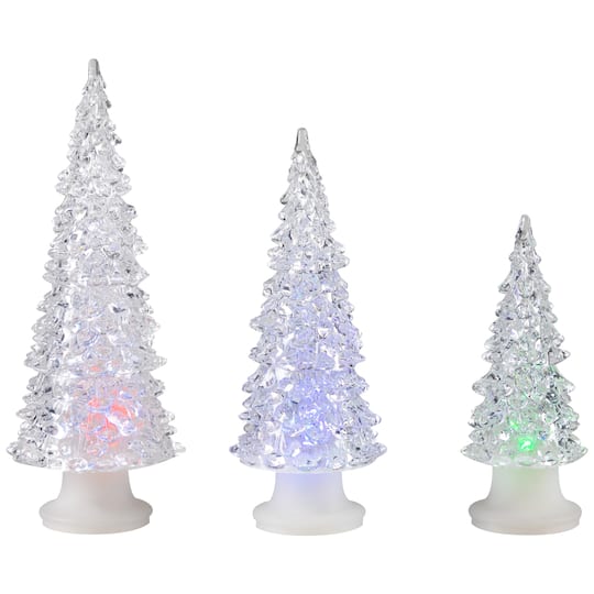 LED Color Changing Lighted Christmas Tree Decorations Set